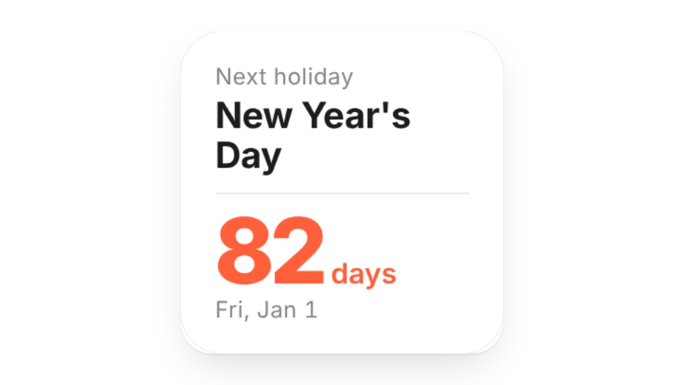 Next Holiday