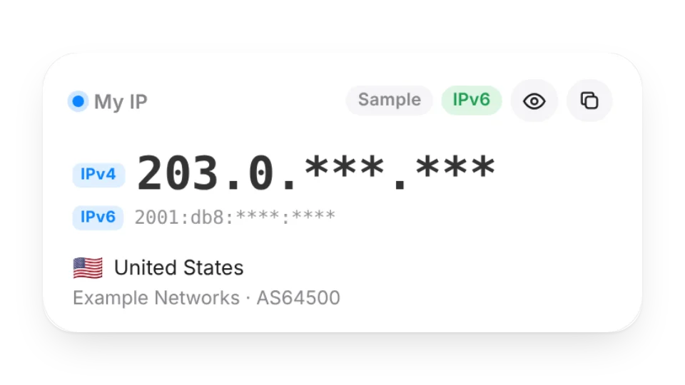 My IP widget (sample)