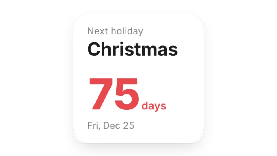 Holiday Countdown