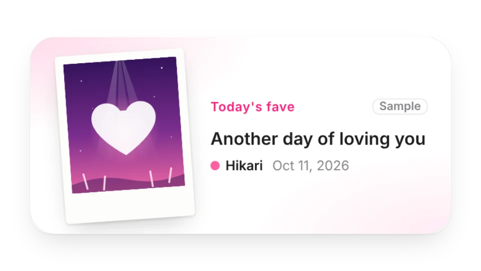 Daily Fave Photocard