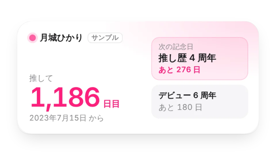 推し歴カウンター