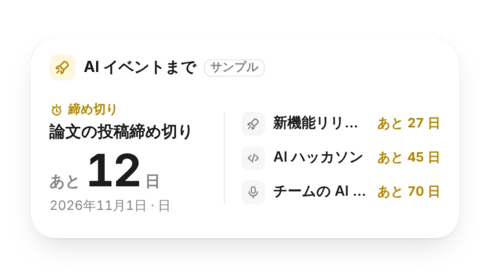 ウィジェットのサムネイル