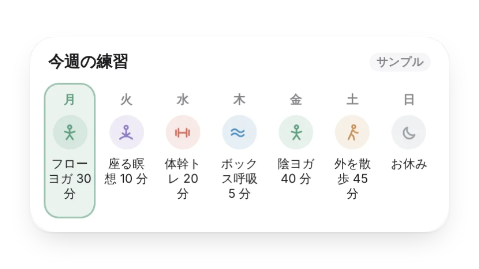 週間練習プラン